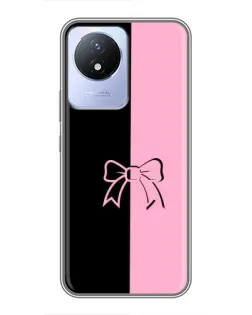 Чехол для Vivo Y02 с картинкой «Половинки банта» Чехол для Vivo Y02 с картинкой «Половинки банта»