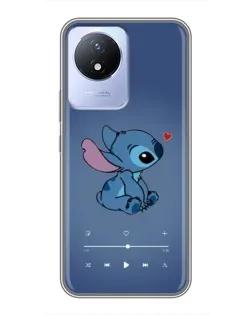 Чехол для Vivo Y02 с картинкой «Музыкальный Stitch»