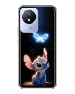 Чехол для Vivo Y02 с картинкой «Сияющий Стич»