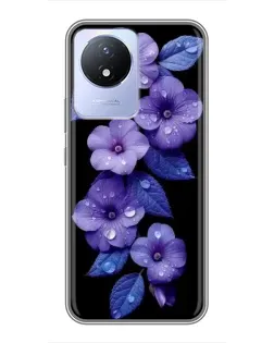 Чохол для Vivo Y02 з картинкою «Фіолетові квіти з росою» Чохол для Vivo Y02 з картинкою «Фіолетові квіти з росою»