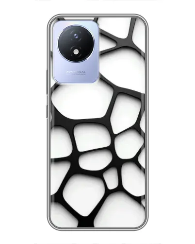 Чехол для Vivo Y02 с картинкой «Белая объемная сетка» Чехол для Vivo Y02 с картинкой «Белая объемная сетка»