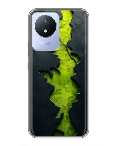 Чехол для Vivo Y02 с картинкой «Салатовый разлом скалы» Чехол для Vivo Y02 с картинкой «Салатовый разлом скалы»