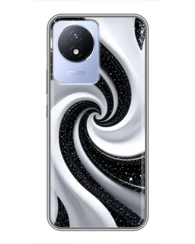 Чехол для Vivo Y02 с картинкой «Черно-белая спираль» Чехол для Vivo Y02 с картинкой «Черно-белая спираль»