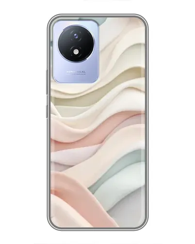Чехол для Vivo Y02 с картинкой «Пастельные нежные волны» Чехол для Vivo Y02 с картинкой «Пастельные нежные волны»