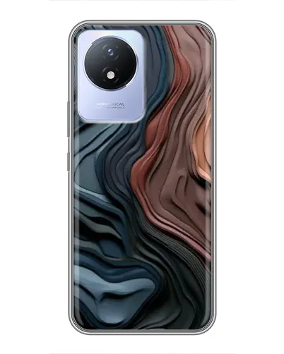 Чехол для Vivo Y02 с картинкой «Цветные волны каньона» Чехол для Vivo Y02 с картинкой «Цветные волны каньона»