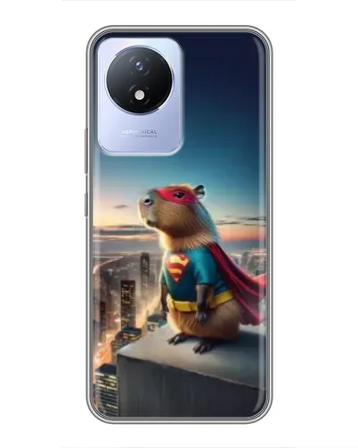 Чехол для Vivo Y02 с картинкой «Капи-мен супергерой» Чехол для Vivo Y02 с картинкой «Капи-мен супергерой»