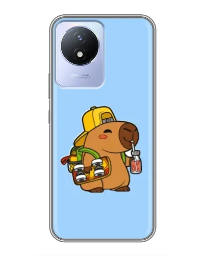 Чехол для Vivo Y02 с картинкой «Капибара на скейте» Чехол для Vivo Y02 с картинкой «Капибара на скейте»