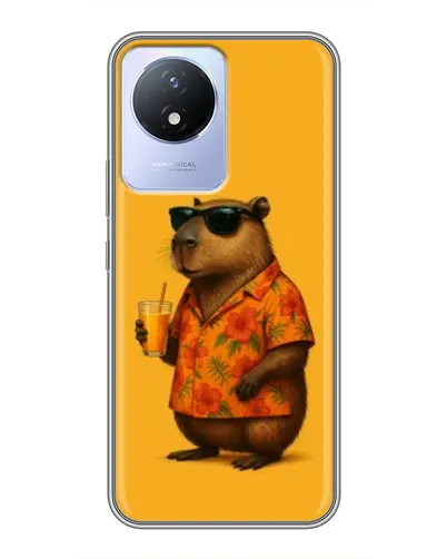 Чехол для Vivo Y02 с картинкой «Капибара на отдыхе» Чехол для Vivo Y02 с картинкой «Капибара на отдыхе»
