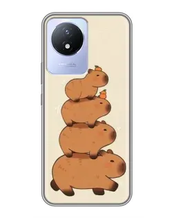 Чохол для Vivo Y02 з картинкою «Вежа з капібар»