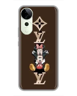 Чехол для Vivo Y04s с картинкой «LV и Микки Маус»