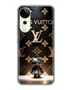 Чехол для Vivo Y04s с картинкой «Монограмма с фигурой»