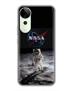 Чехол для Vivo Y04s с картинкой «Астронавт на Луне» Чехол для Vivo Y04s с картинкой «Астронавт на Луне»