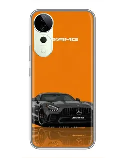 Чехол для Vivo Y04s с картинкой «Оранжевый Mercedes AMG»