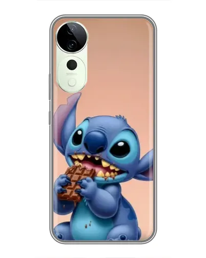 Чехол для Vivo Y04s с картинкой «Стич ест шоколад»