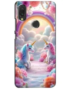Чехол для Vivo Y11 с картинкой «Радуга и единороги»