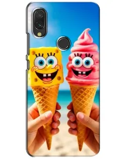 Чехол для Vivo Y11 с картинкой «Спанч Боб мороженое»