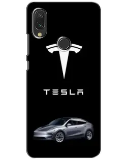 Чехол для Vivo Y11 с картинкой «Tesla Model Y»