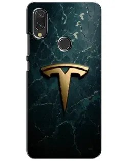 Чехол для Vivo Y11 с картинкой «Мраморная Tesla Gold»