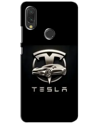Чехол для Vivo Y11 с картинкой «Tesla — серебристое авто»