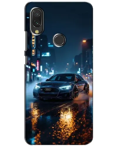 Чехол для Vivo Y11 с картинкой «Ночной город и Audi»