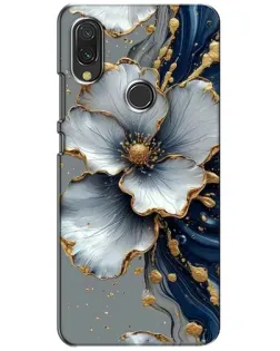 Чехол для Vivo Y11 с картинкой «Белый цветок и золотой флюид» Чехол для Vivo Y11 с картинкой «Белый цветок и золотой флюид»