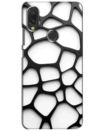 Чехол для Vivo Y11 с картинкой «Белая объемная сетка»