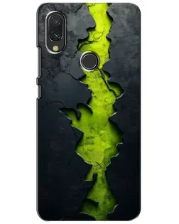 Чехол для Vivo Y11 с картинкой «Салатовый разлом скалы»