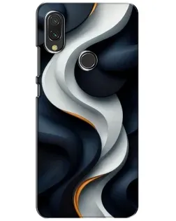 Чехол для Vivo Y11 с картинкой «Объемные черно-белые ленты»