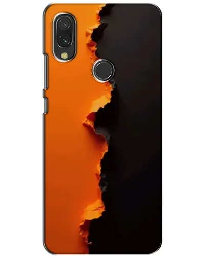 Чехол для Vivo Y11 с картинкой «Оранжевый разлом»