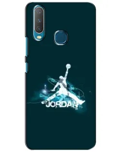Чехол для Vivo Y15 с картинкой «Jordan Blue Fire»