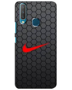 Чехол для Vivo Y15 с картинкой «Nike — карбоновая сетка»
