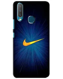 Чехол для Vivo Y15 с картинкой «Синий пульс Nike» Чехол для Vivo Y15 с картинкой «Синий пульс Nike»