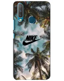 Чехол для Vivo Y15 с картинкой «Тропический принт Nike» Чехол для Vivo Y15 с картинкой «Тропический принт Nike»