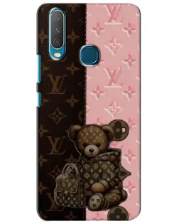 Чехол для Vivo Y15 с картинкой «Мишка в стиле LV»