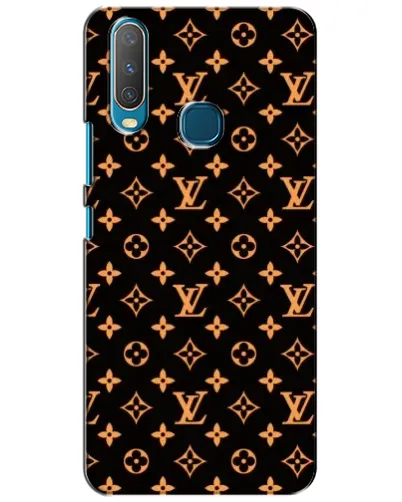 Чехол для Vivo Y15 с картинкой «Золотая монограмма LV»