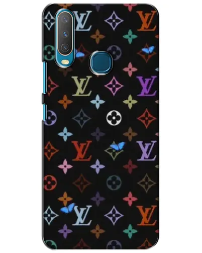 Чехол для Vivo Y15 с картинкой «Цветная монограмма LV»
