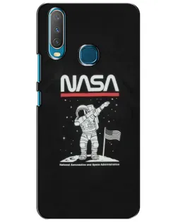 Чехол для Vivo Y15 с картинкой «NASA — шагаем по Луне» Чехол для Vivo Y15 с картинкой «NASA — шагаем по Луне»