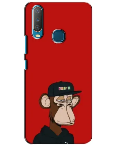 Чехол для Vivo Y15 с картинкой «Bored Ape — красный фон»