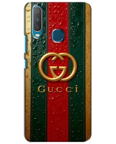 Чехол для Vivo Y15 с картинкой «Gucci — фирменная полоса и золото» Чехол для Vivo Y15 с картинкой «Gucci — фирменная полоса и золото»