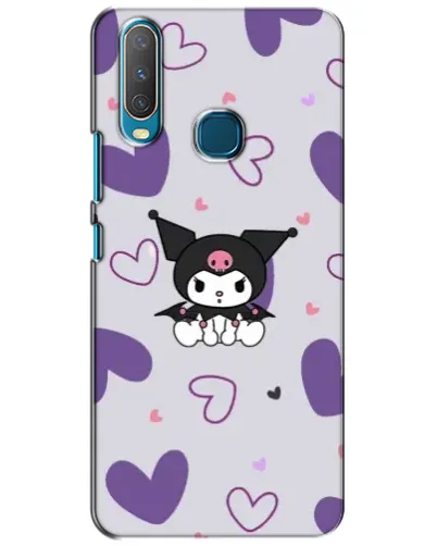 Чехол для Vivo Y15 с картинкой «Kuromi и лавандовые сердца»