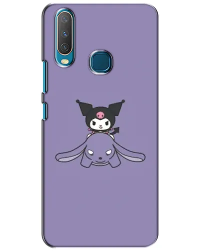 Чехол для Vivo Y15 с картинкой «Kuromi на лиловом фоне»