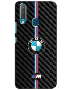 Чехол для Vivo Y15 с картинкой «Эмблема BMW и карбон»