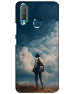 Чехол для Vivo Y15 с картинкой «Герой PUBG на скале» Чехол для Vivo Y15 с картинкой «Герой PUBG на скале»