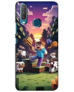 Чехол для Vivo Y15 с картинкой «Стив на ферме» Чехол для Vivo Y15 с картинкой «Стив на ферме»
