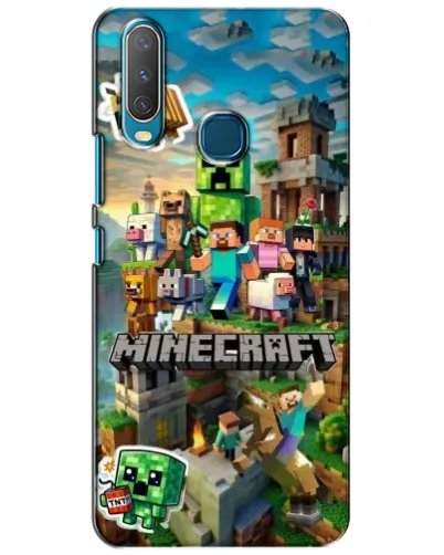 Чехол для Vivo Y15 с картинкой «Замок Minecraft»