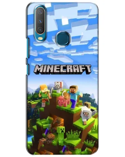 Чехол для Vivo Y15 с картинкой «Minecraft классический мир»