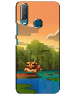 Чехол для Vivo Y15 с картинкой «Майнкрафт закат солнца» Чехол для Vivo Y15 с картинкой «Майнкрафт закат солнца»