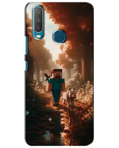 Чехол для Vivo Y15 с картинкой «Стив в лесу»