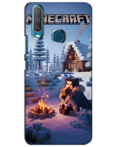 Чехол для Vivo Y15 с картинкой «Зимний Minecraft»