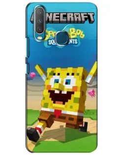 Чехол для Vivo Y15 с картинкой «Губка Боб Minecraft» Чехол для Vivo Y15 с картинкой «Губка Боб Minecraft»